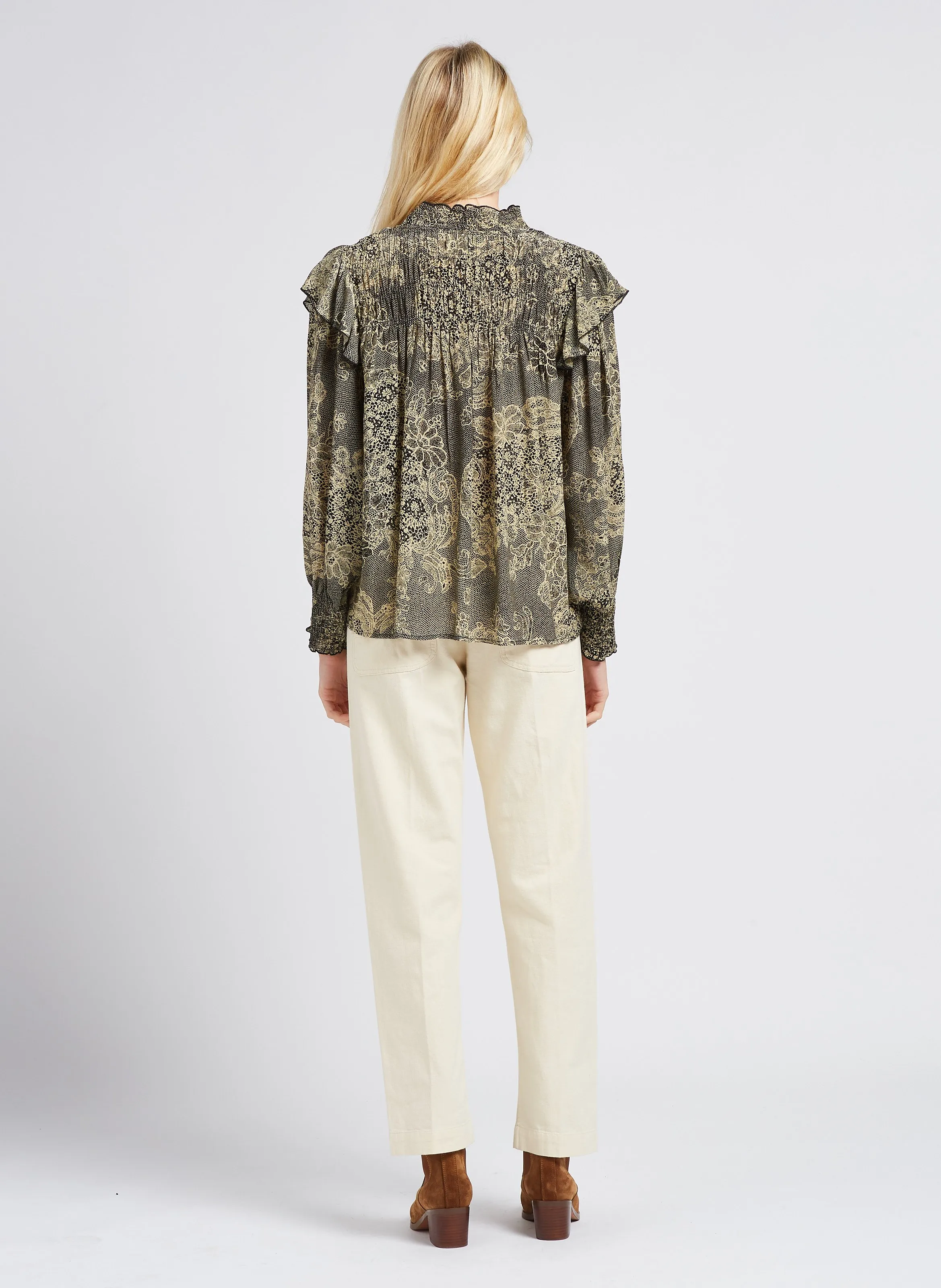  SWILDENS   ERNEST - Pantaloni dritti in cotone | Bianco