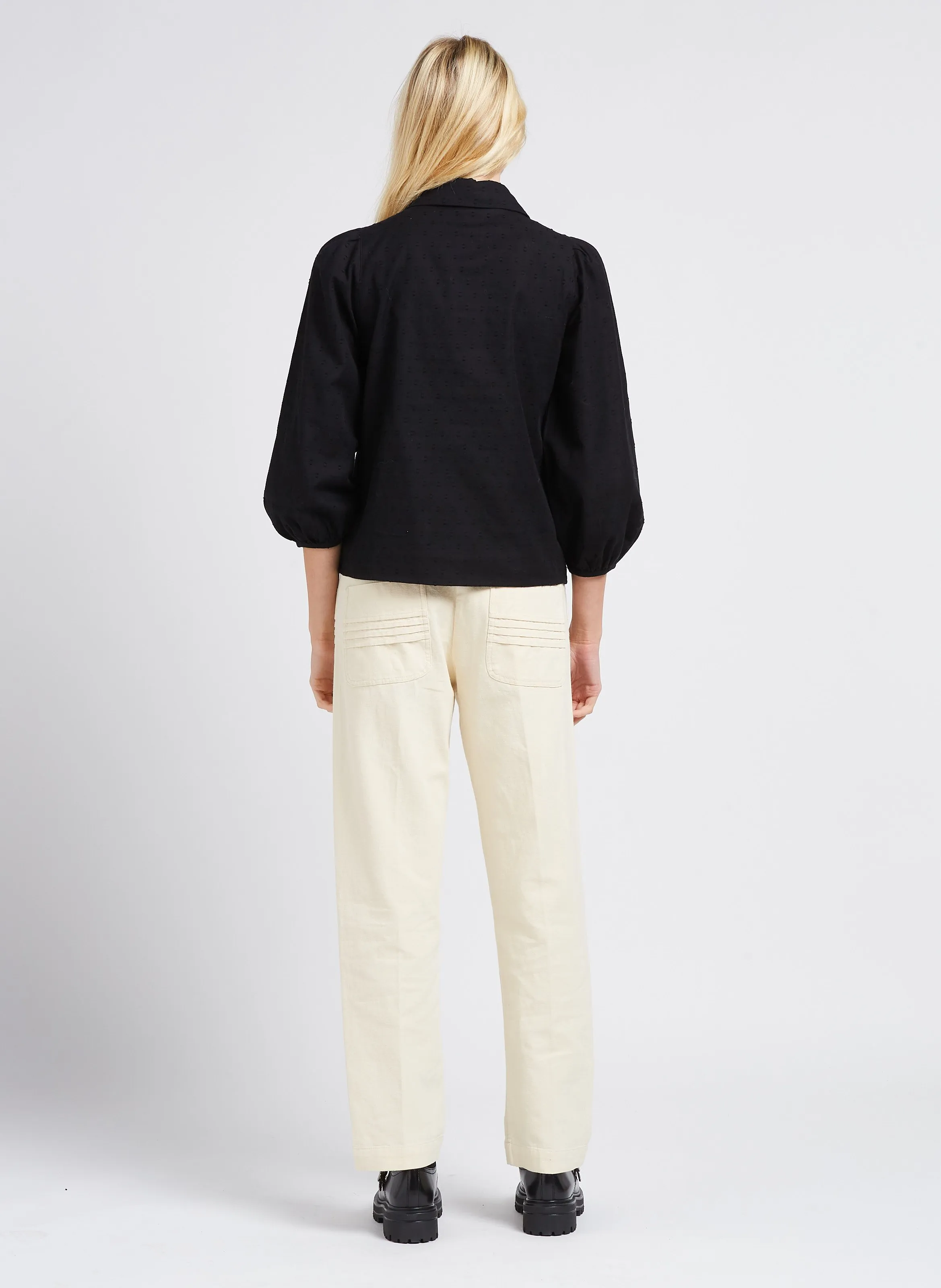  SWILDENS   ERNEST - Pantaloni dritti in cotone | Bianco