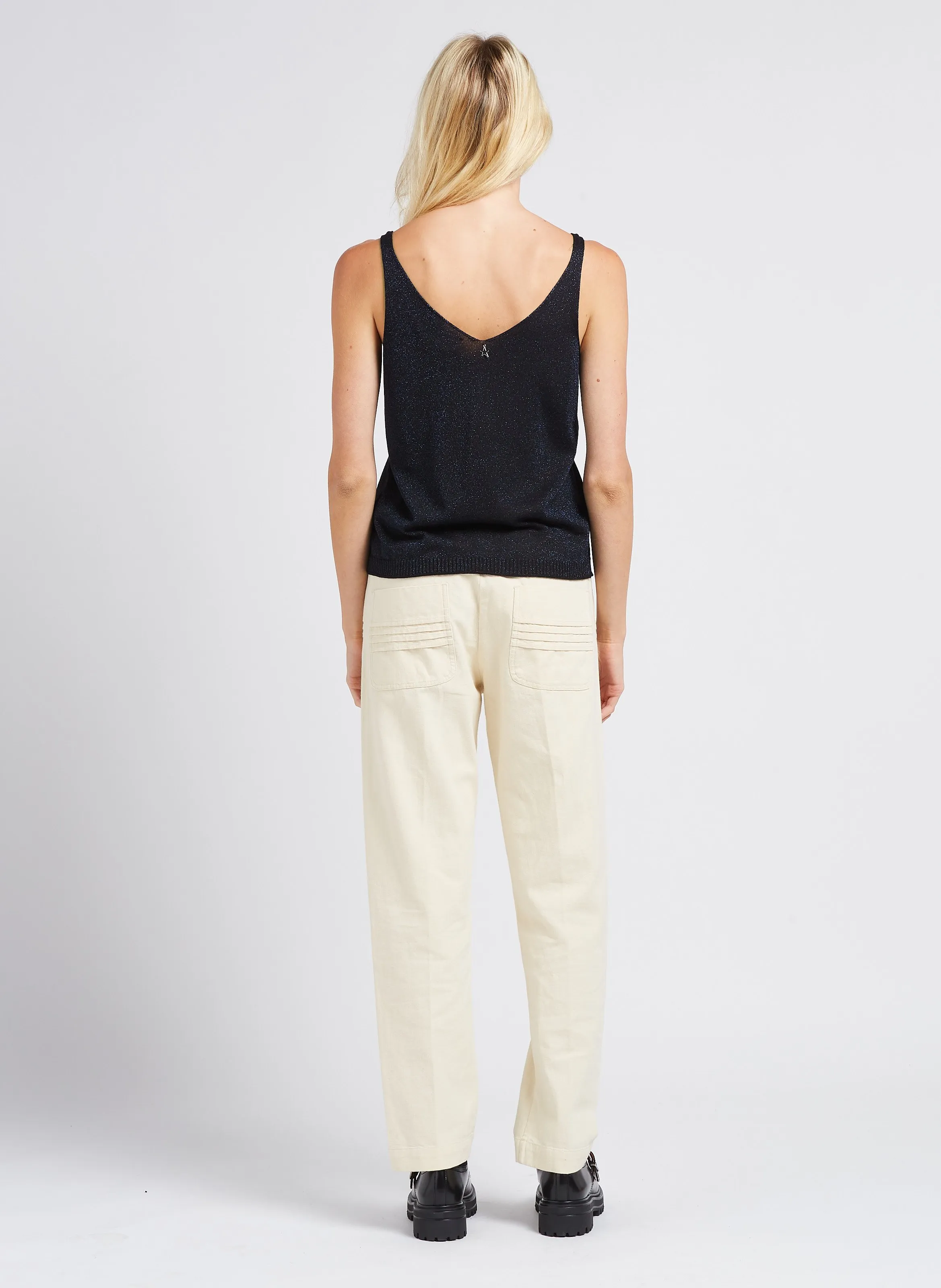  SWILDENS   ERNEST - Pantaloni dritti in cotone | Bianco