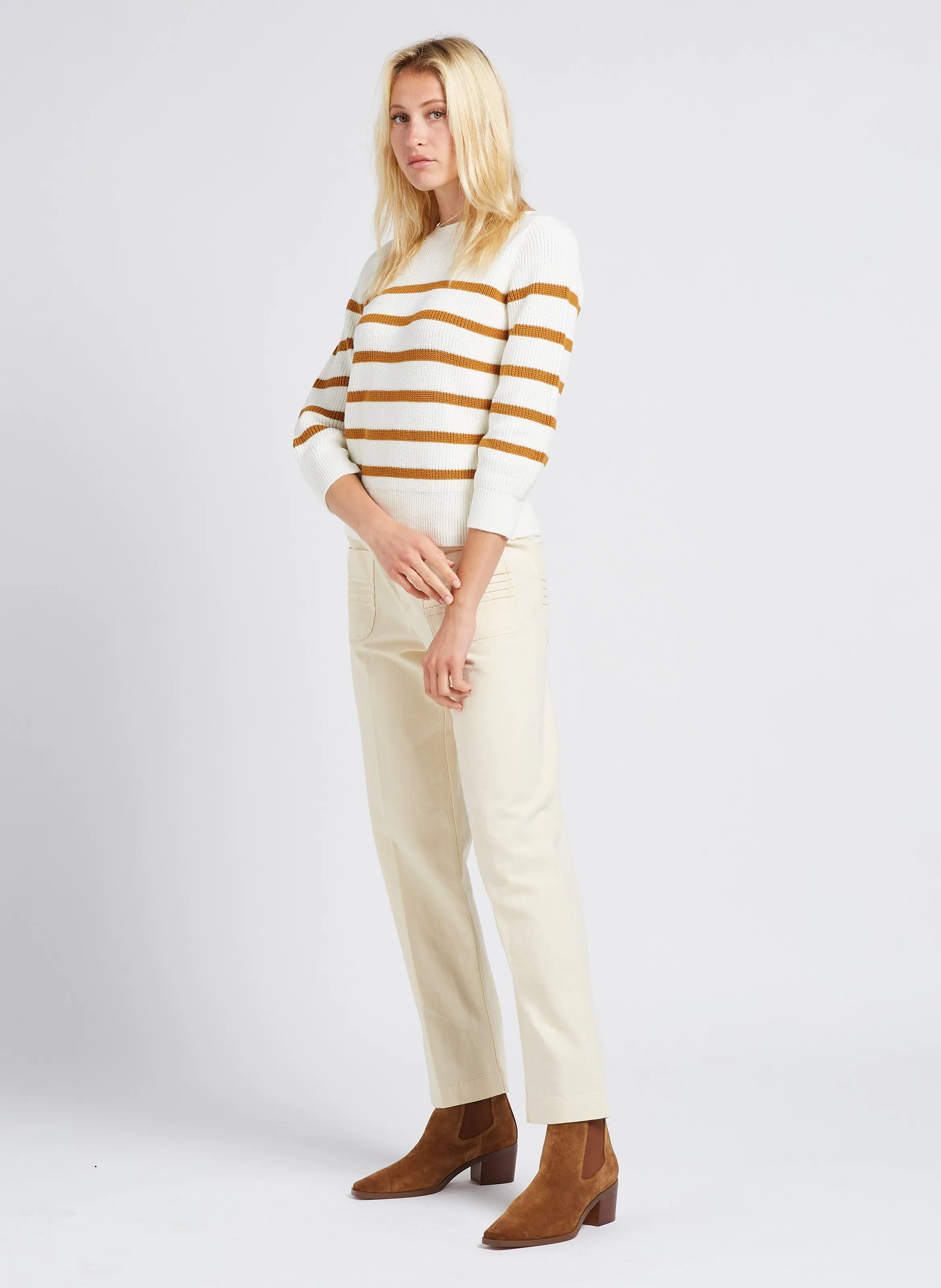  SWILDENS   ERNEST - Pantaloni dritti in cotone | Bianco