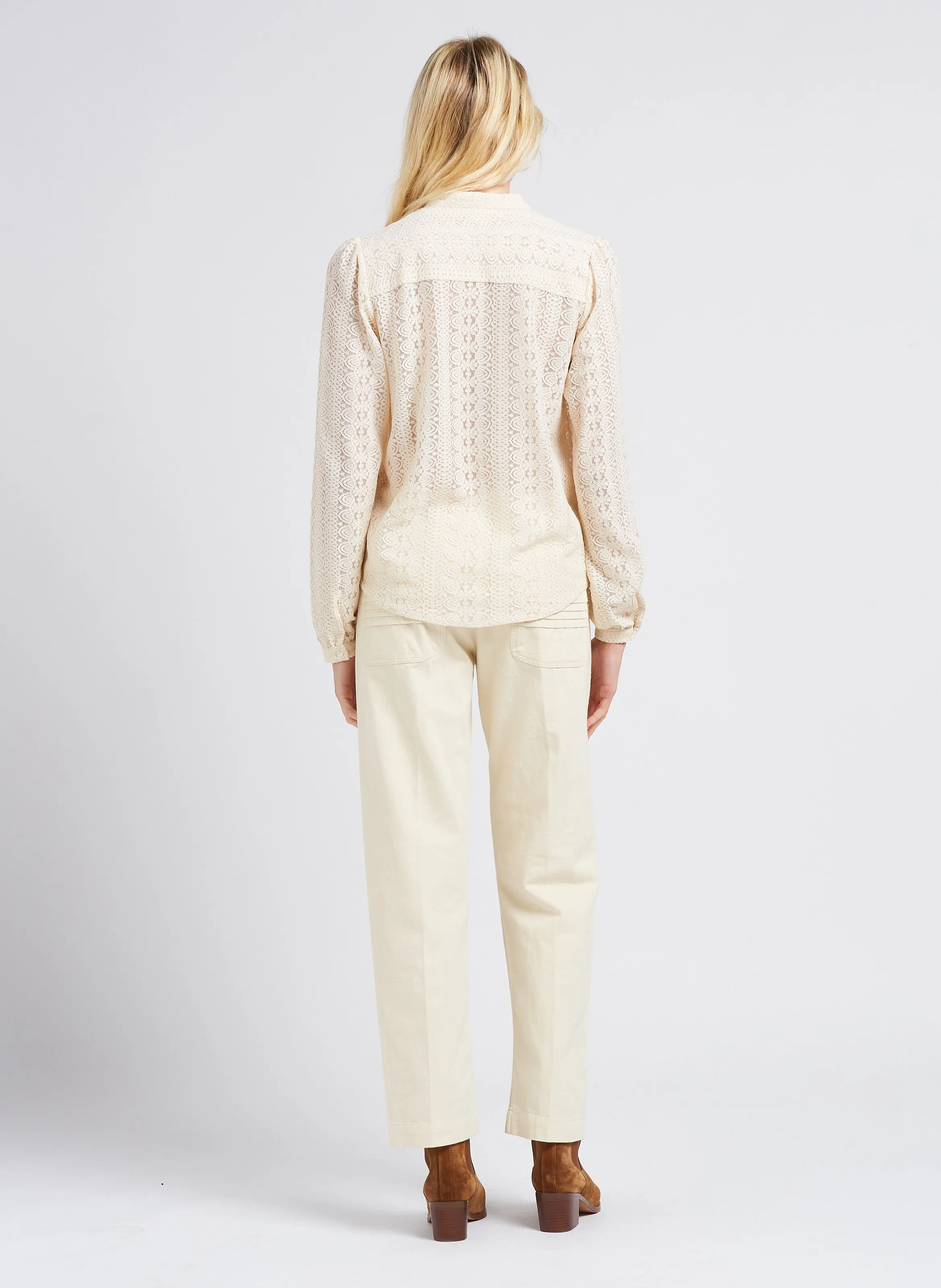  SWILDENS   ERNEST - Pantaloni dritti in cotone | Bianco